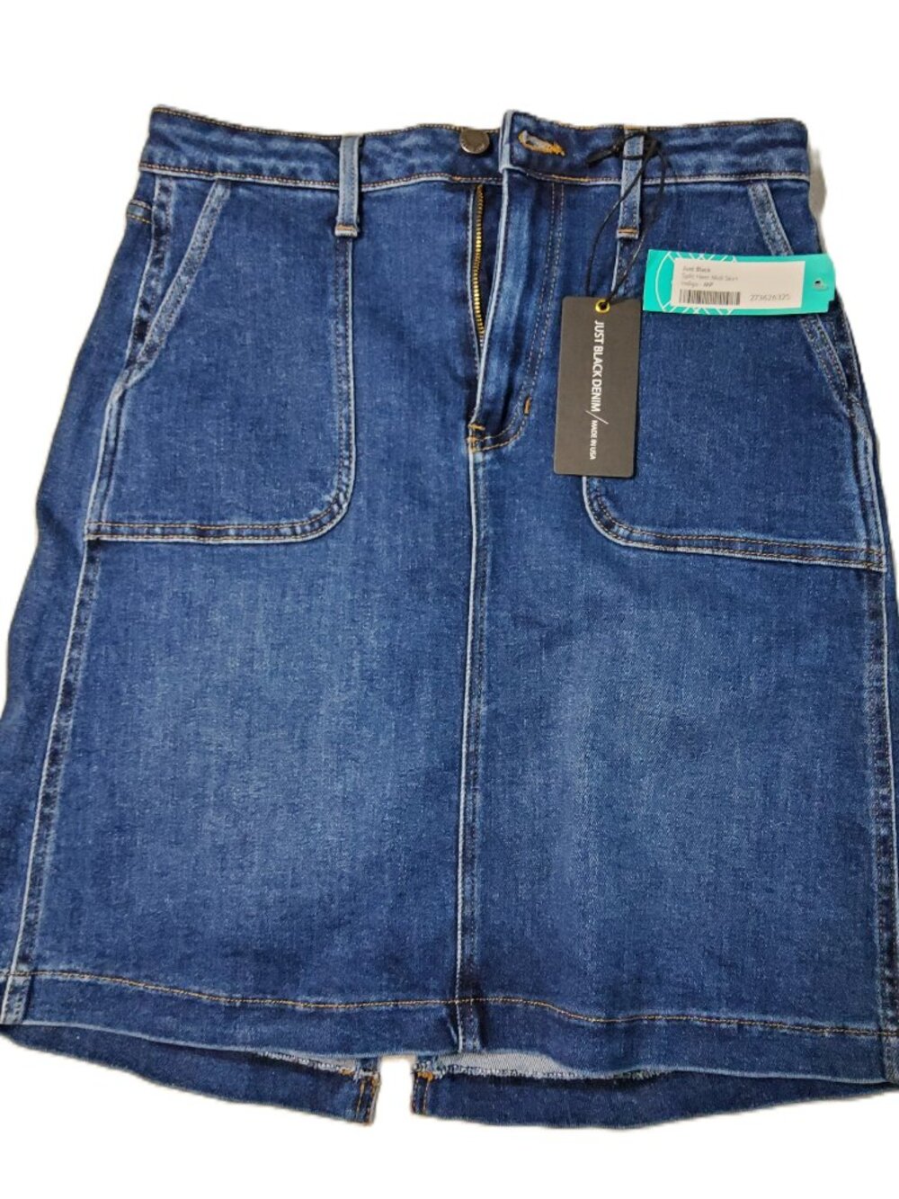 NWT Just Blue Denim Utility Pocket Midi Skirt – Medium Wash